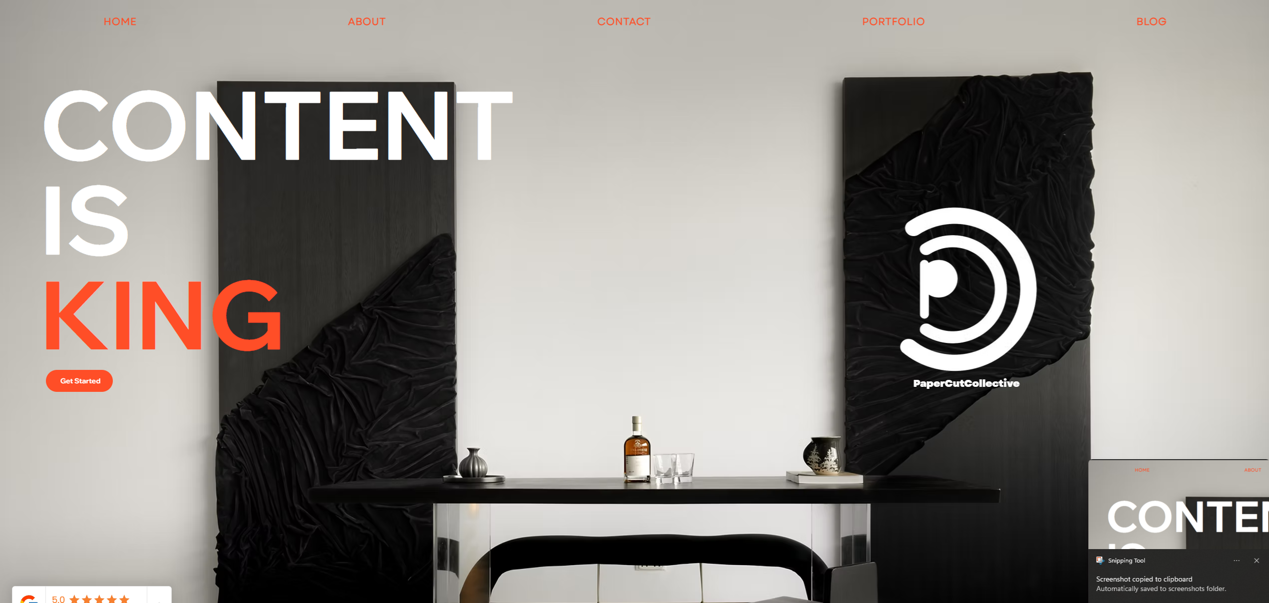 paper cut homepage
