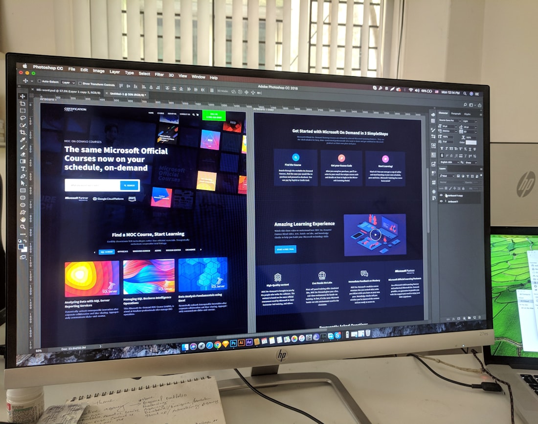 Developer monitors showing site performance