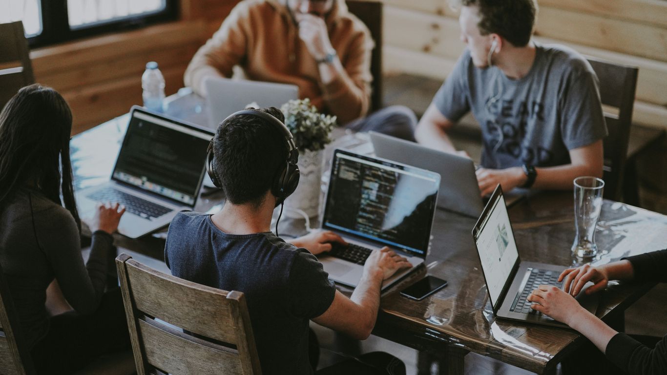 A diverse group working together efficiently