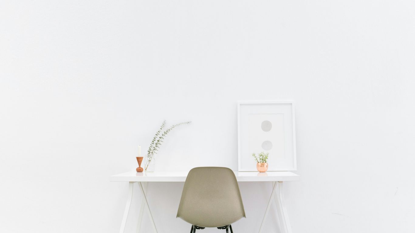 A clean minimalist workspace with technology